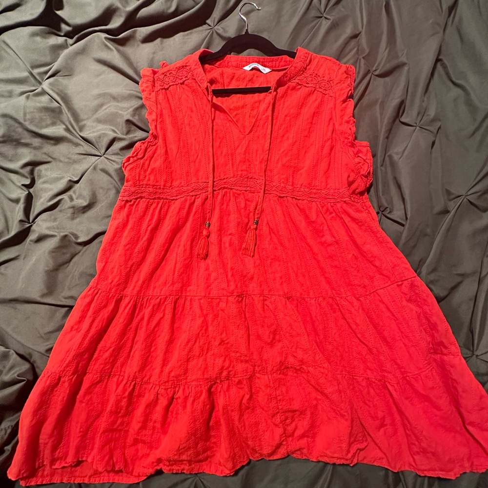 Orange sleeveless Dress xxl